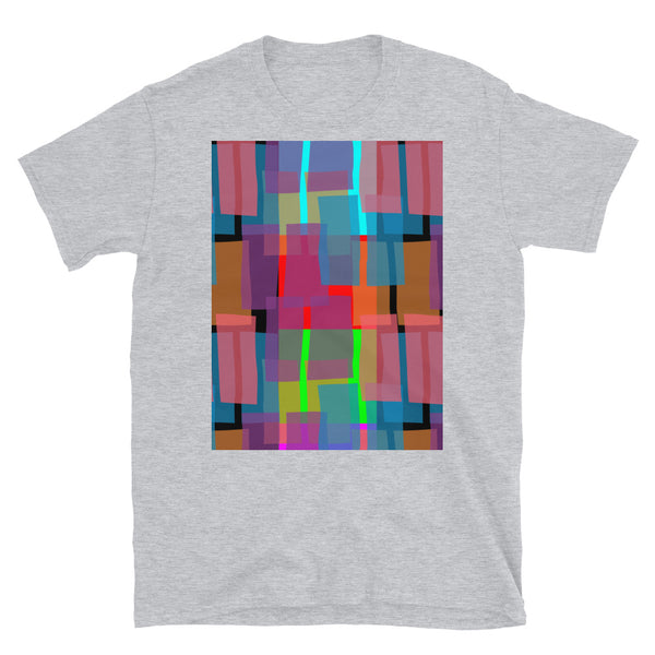 Patterned Short-Sleeve Unisex T-Shirt | Checked 60s Style | Mid Century Geometric