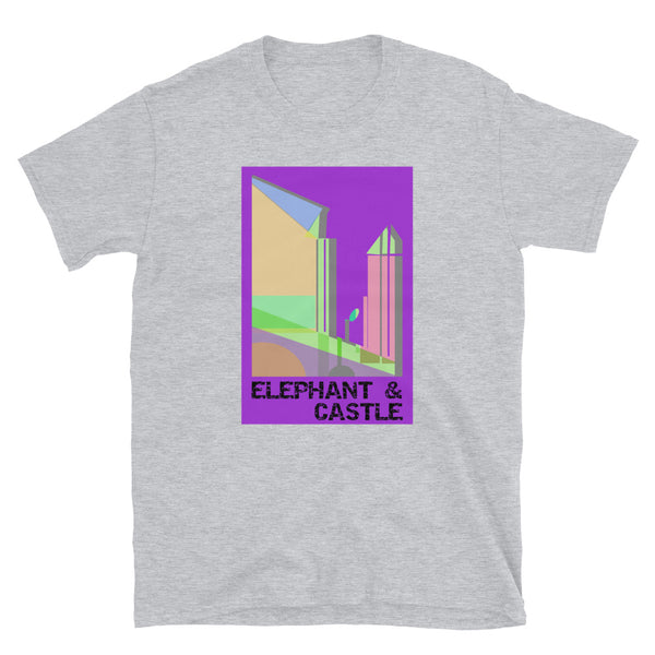 Elephant and Castle London | Purple Abstract Pop | Short-Sleeve Unisex T-Shirt
