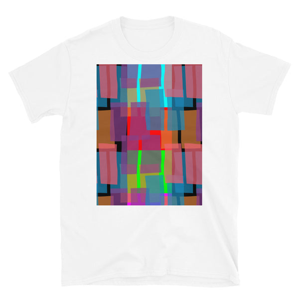 Patterned Short-Sleeve Unisex T-Shirt | Checked 60s Style | Mid Century Geometric