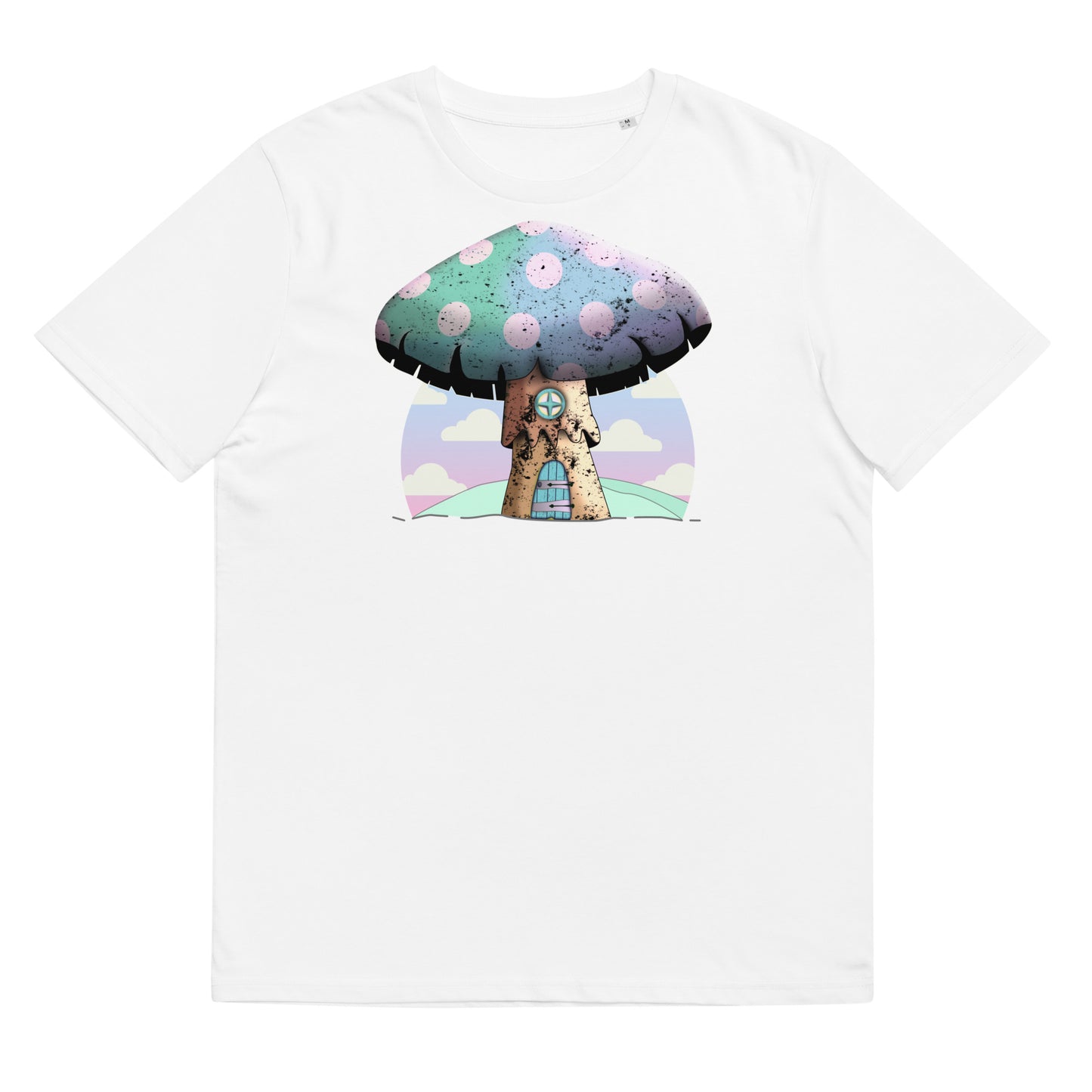 Camiseta orgánica con hongos kawaii