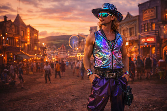 Boomtown festival vibes at sunset