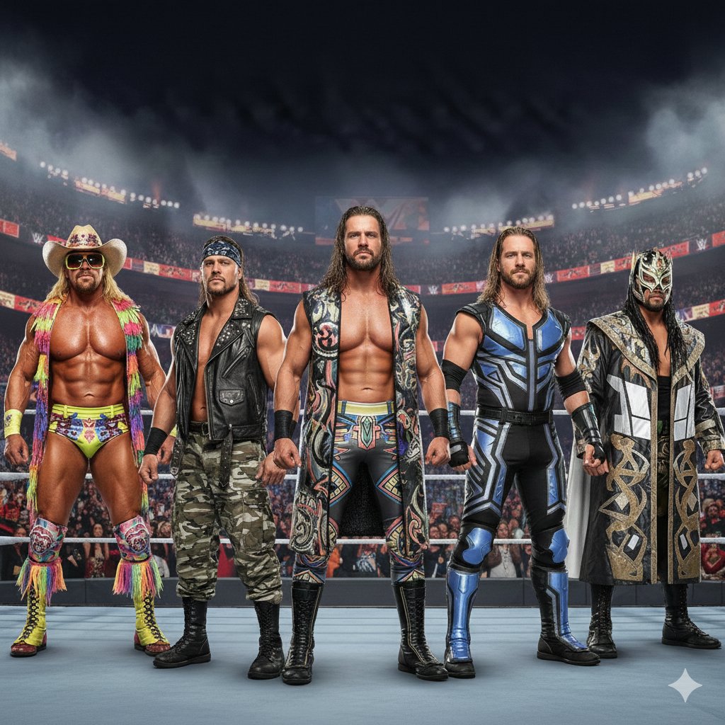 How WWE legend style - from sequin robes to neon tights and masked icons - shaped the way fans dress, cosplay, and train in wrestling inspired gear today.