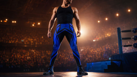 Man wearing pro wrestling clothes in the ring