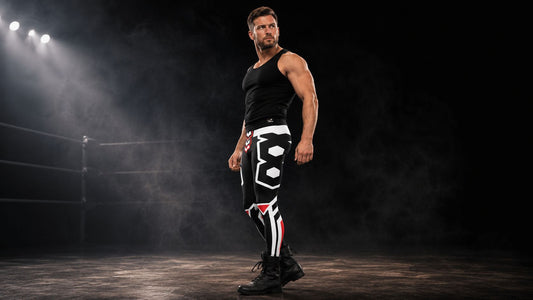 Men's leggings in luchador style
