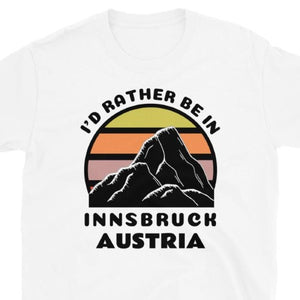 Austrian Mountain and Ski Themed Sunset T-Shirts by BillingtonPix