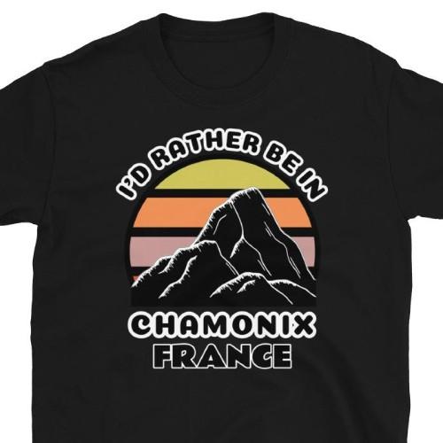 French Mountain and Ski Sunset Themed T-Shirts by BillingtonPix