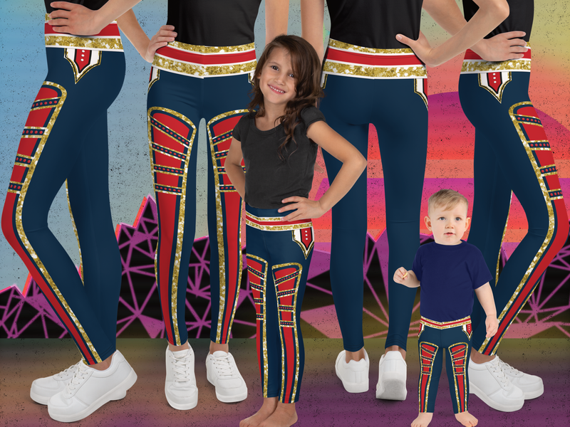 Leggings infantiles de estilo militar retro patriótico.