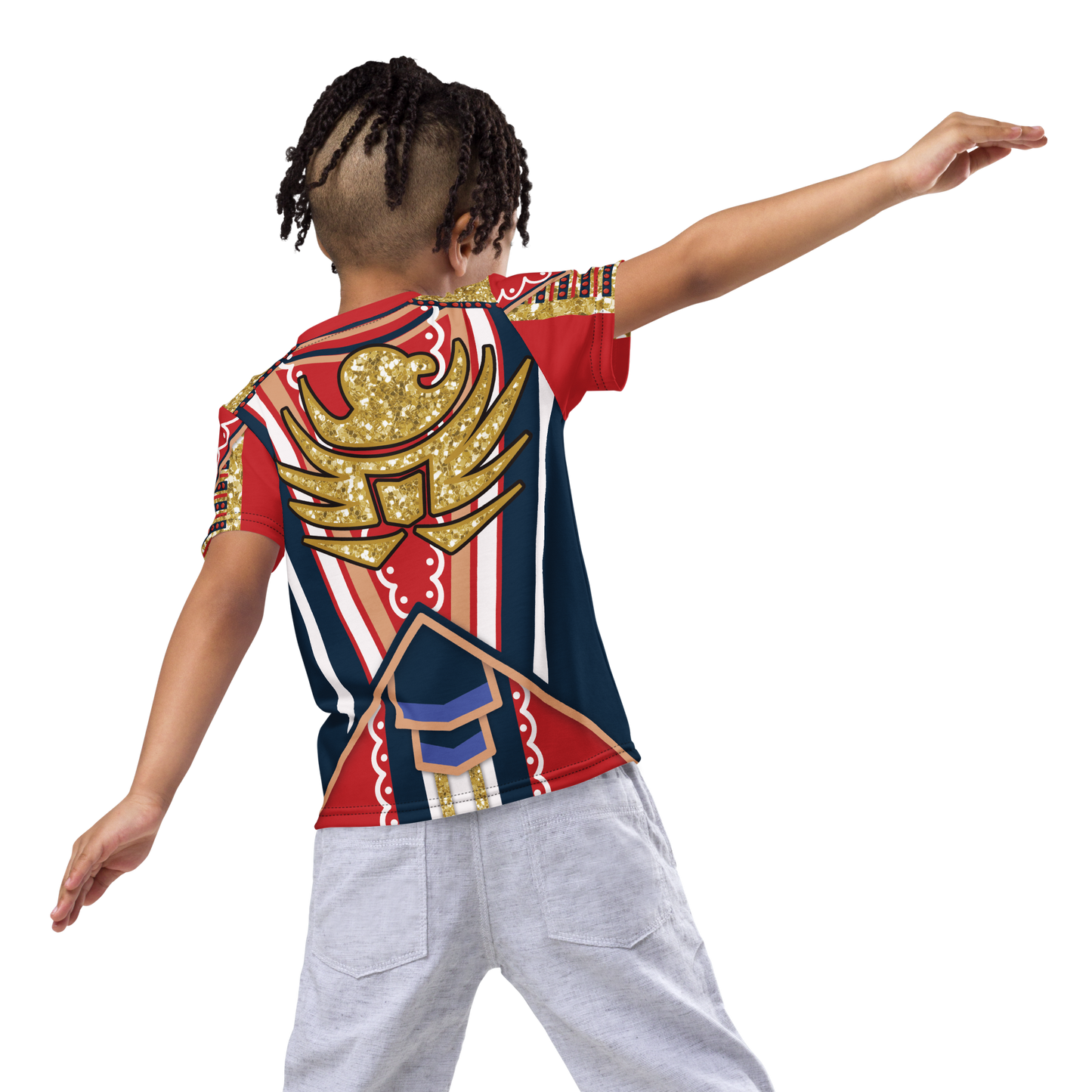 Conjunto de leggings a juego patrióticos de héroe de la lucha libre, atuendo para padres e hijos