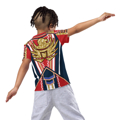 Conjunto de leggings a juego patrióticos de héroe de la lucha libre, atuendo para padres e hijos