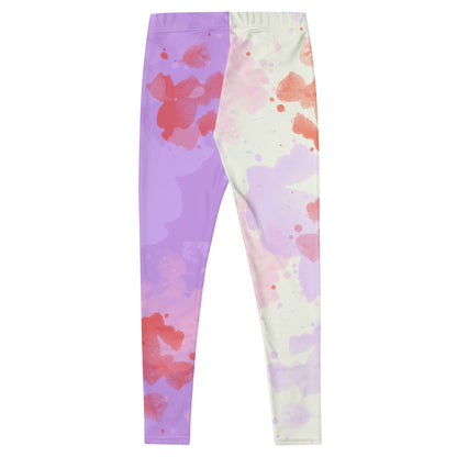 Creepy cute soft pastel leggings with blood stains for cosplay and fancy dress. Yami kawaii style athleisurewear by BillingtonPix