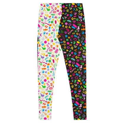 Leggings, Regenbogen-Clowncore