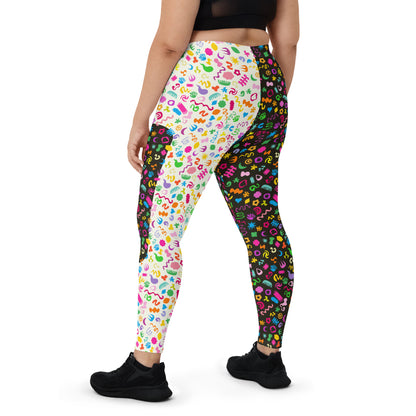 Leggings, Regenbogen-Clowncore