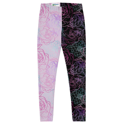 Leggings con estampado floral gótico pastel