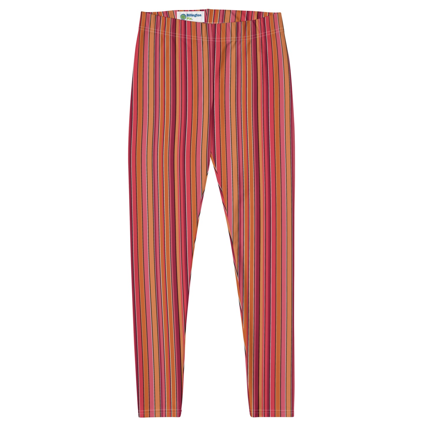 Leggings, Funky Striped Orange