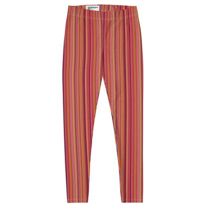 Leggings, Funky Striped Orange