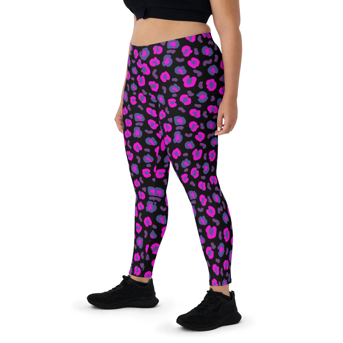 Leggings, piel de leopardo morado