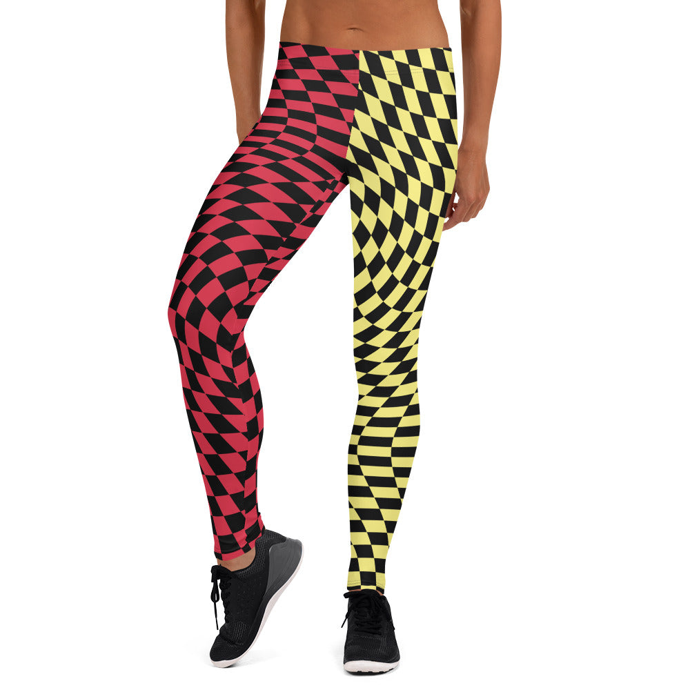 Red and Black Sports Leggings