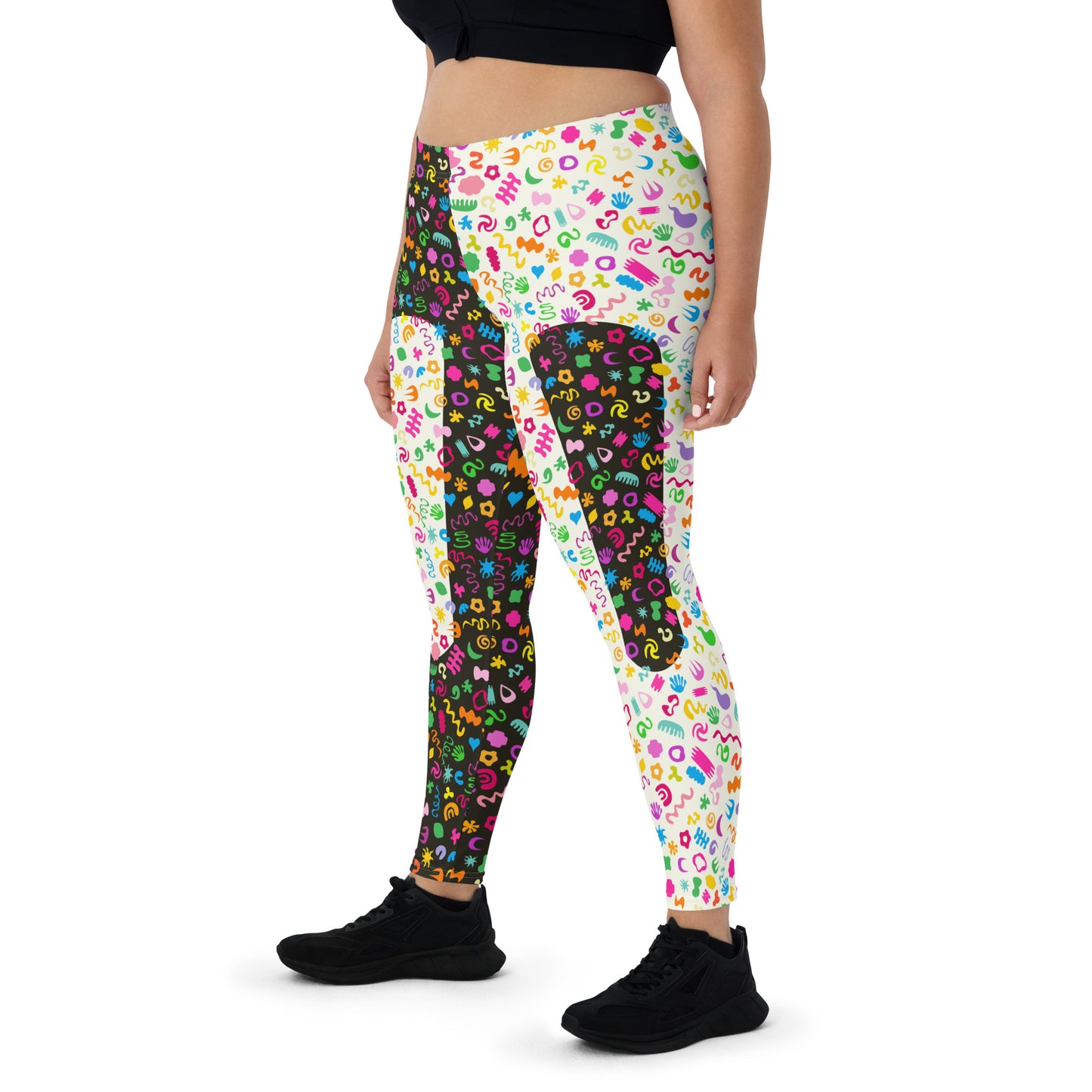 Leggings, Regenbogen-Clowncore