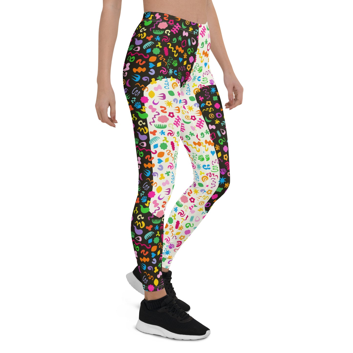 Leggings, Regenbogen-Clowncore