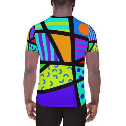 Camiseta deportiva para hombre, arcoíris de Memphis Harajuku