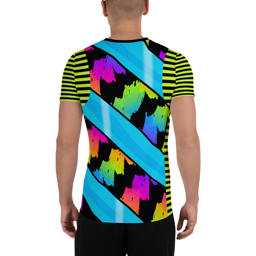 Sportliches T-Shirt für Herren, Rainbowcore Cosplay