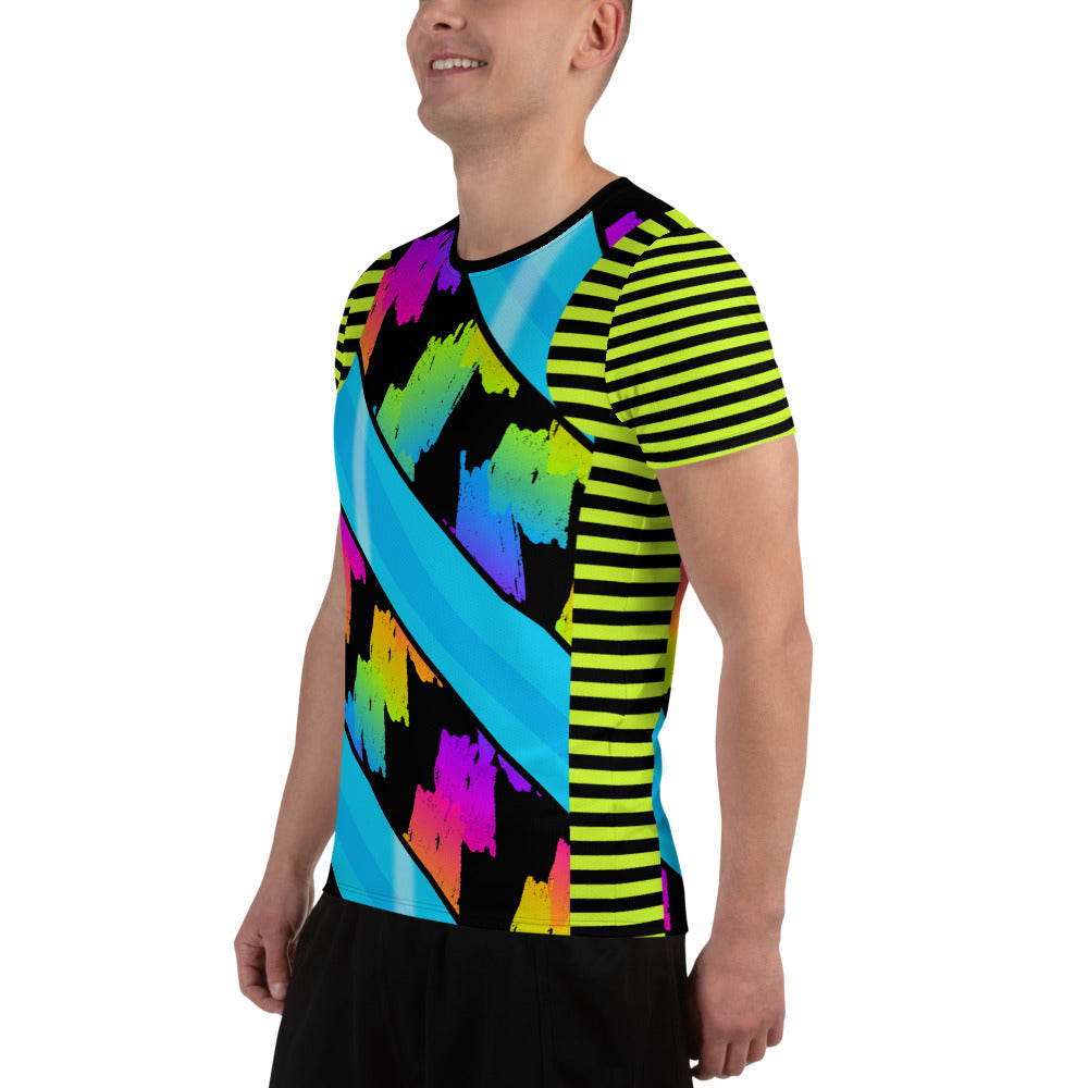 Sportliches T-Shirt für Herren, Rainbowcore Cosplay