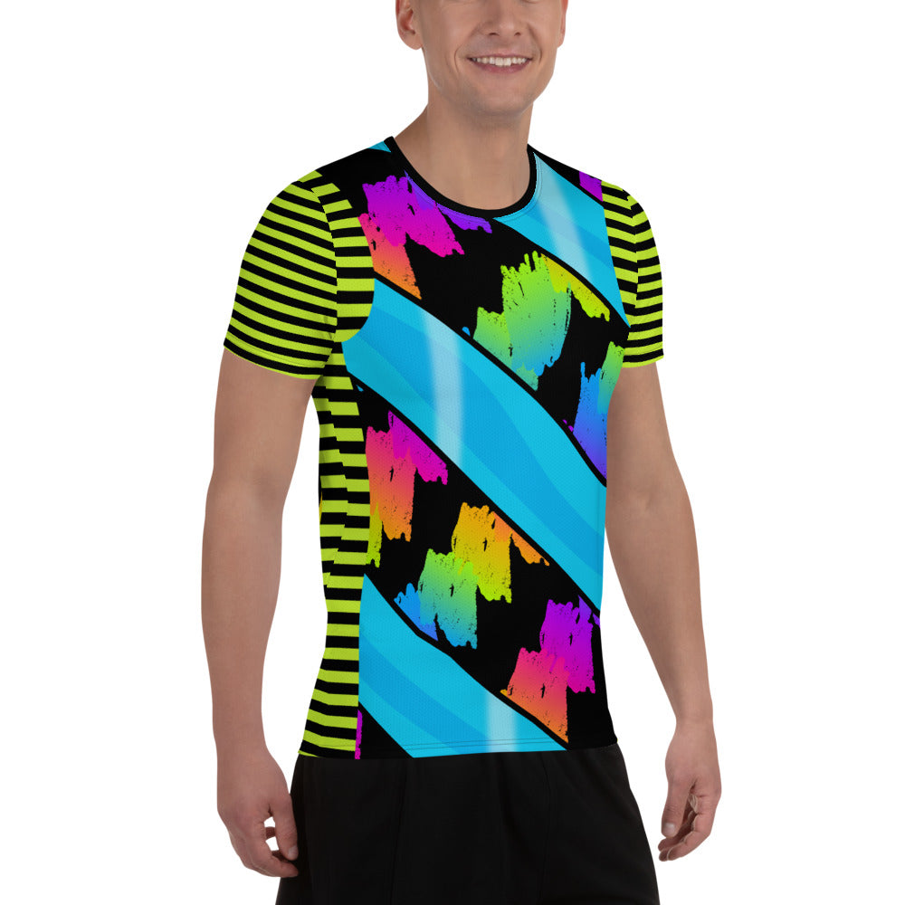 Mens Athletic T-shirt, Rainbowcore Cosplay