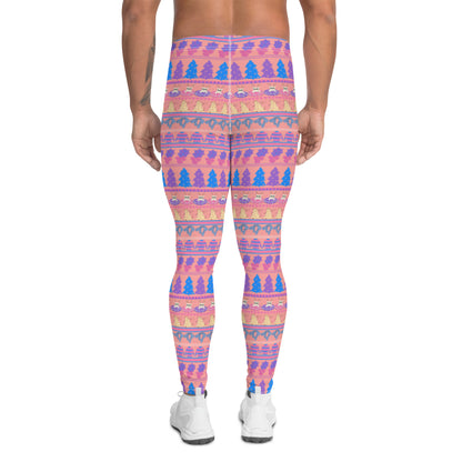 Herren-Leggings, Weihnachts-Fairisle