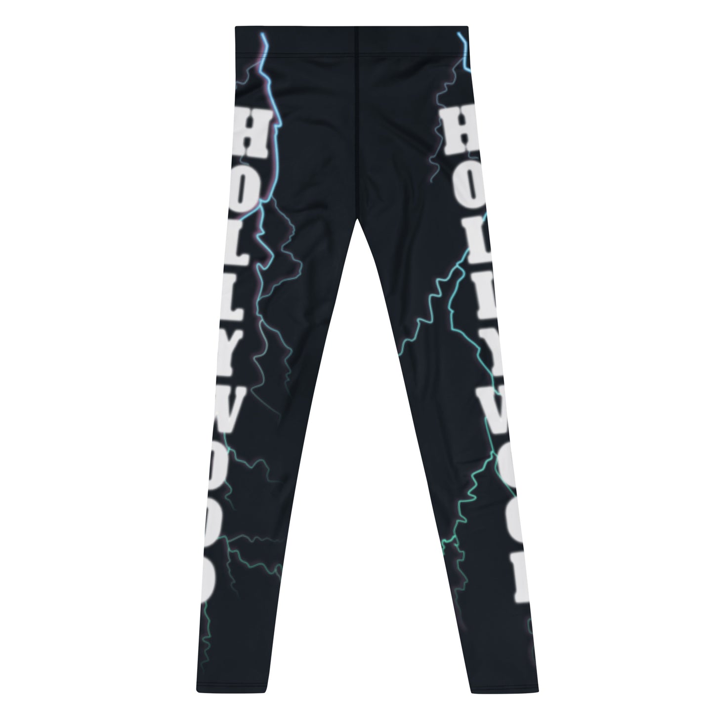 Mens Leggings Pro Wrestling Fashion Meggings with lightening strikes and a magical celestial sky, Hollywood Lightning down each leg, Workout Gym Rat Sport Pants, Vibrant Activewear Gear for Man, Dance Tights. Unique all-over print design meggs.