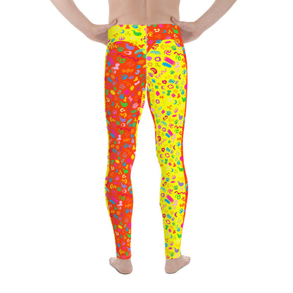 Herren Leggings, Clowncore Gelb