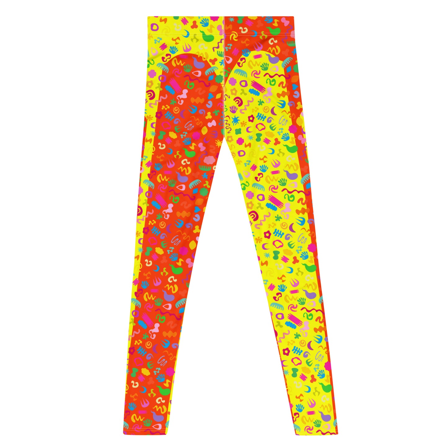 Mens Leggings, Clowncore Yellow