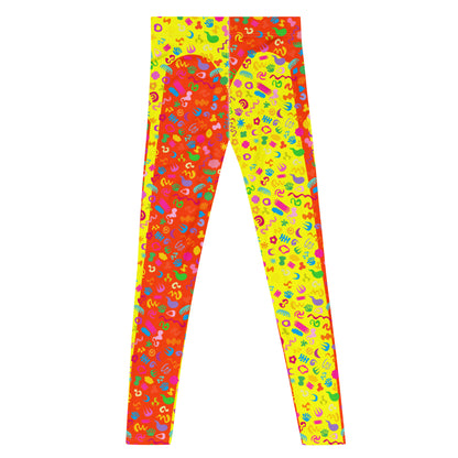 Mens Leggings, Clowncore Yellow