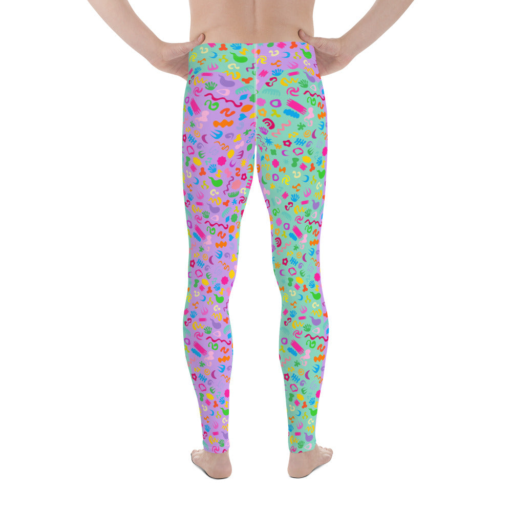 Herren-Leggings, Clowncore Lila