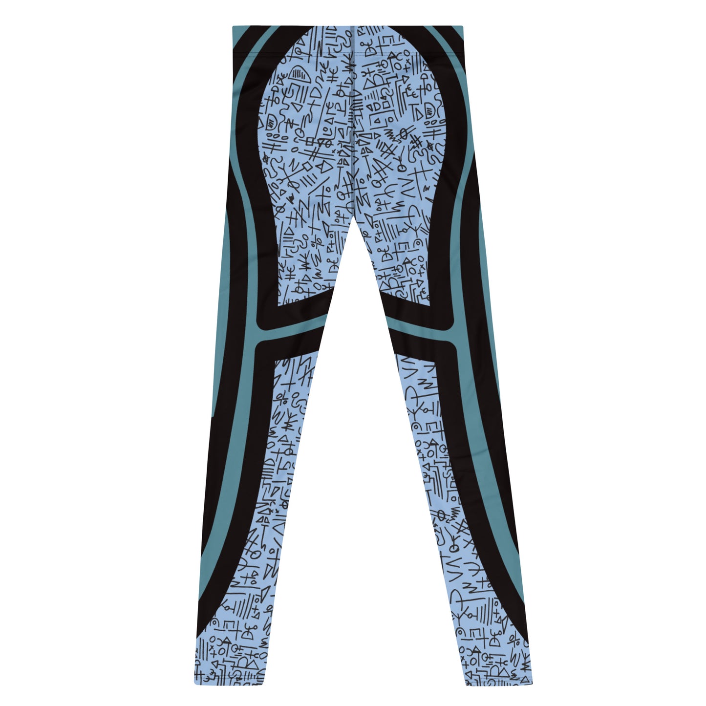 Mens Leggings Sports Leggings, Bjj Compression Spats, Gym Tights, Running Pants, Pro Wrestling Gear, Weightlifting Leggings, Pilates Pant. Blue memphis design retro 80s style meggings for guys for gym, pilates or as bjj grappling spats. Fun sexy gear