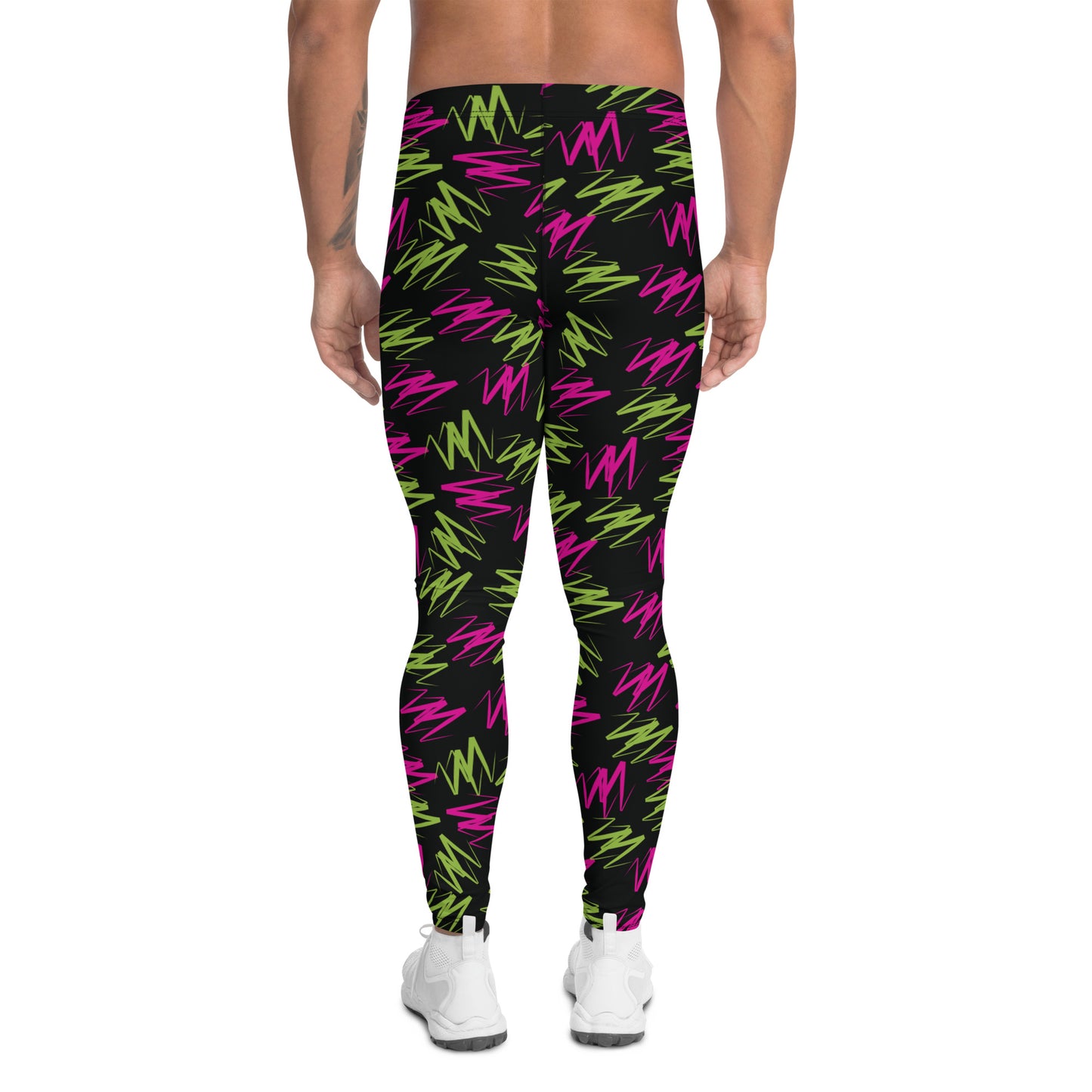 Mens Leggings, Black Rainbowcore