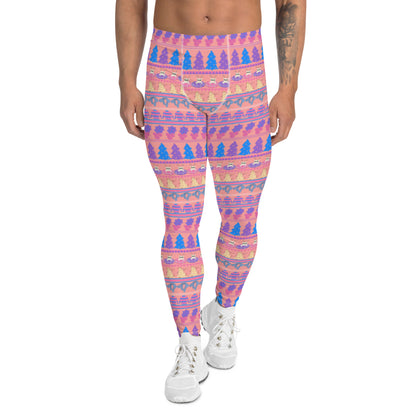 Herren-Leggings, Weihnachts-Fairisle