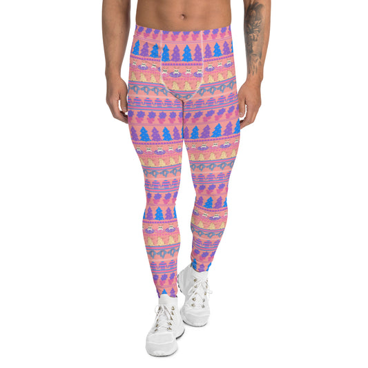 Herren-Leggings, Weihnachts-Fairisle