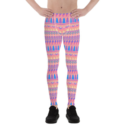 Herren-Leggings, Weihnachts-Fairisle