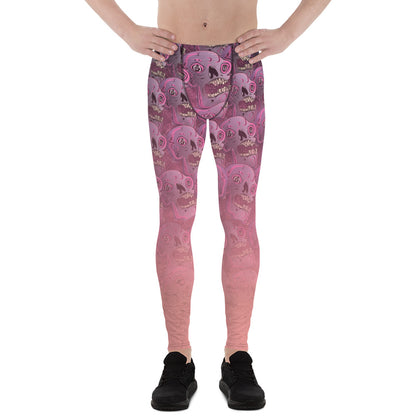 Leggings für Herren, Weirdcore Totenköpfe