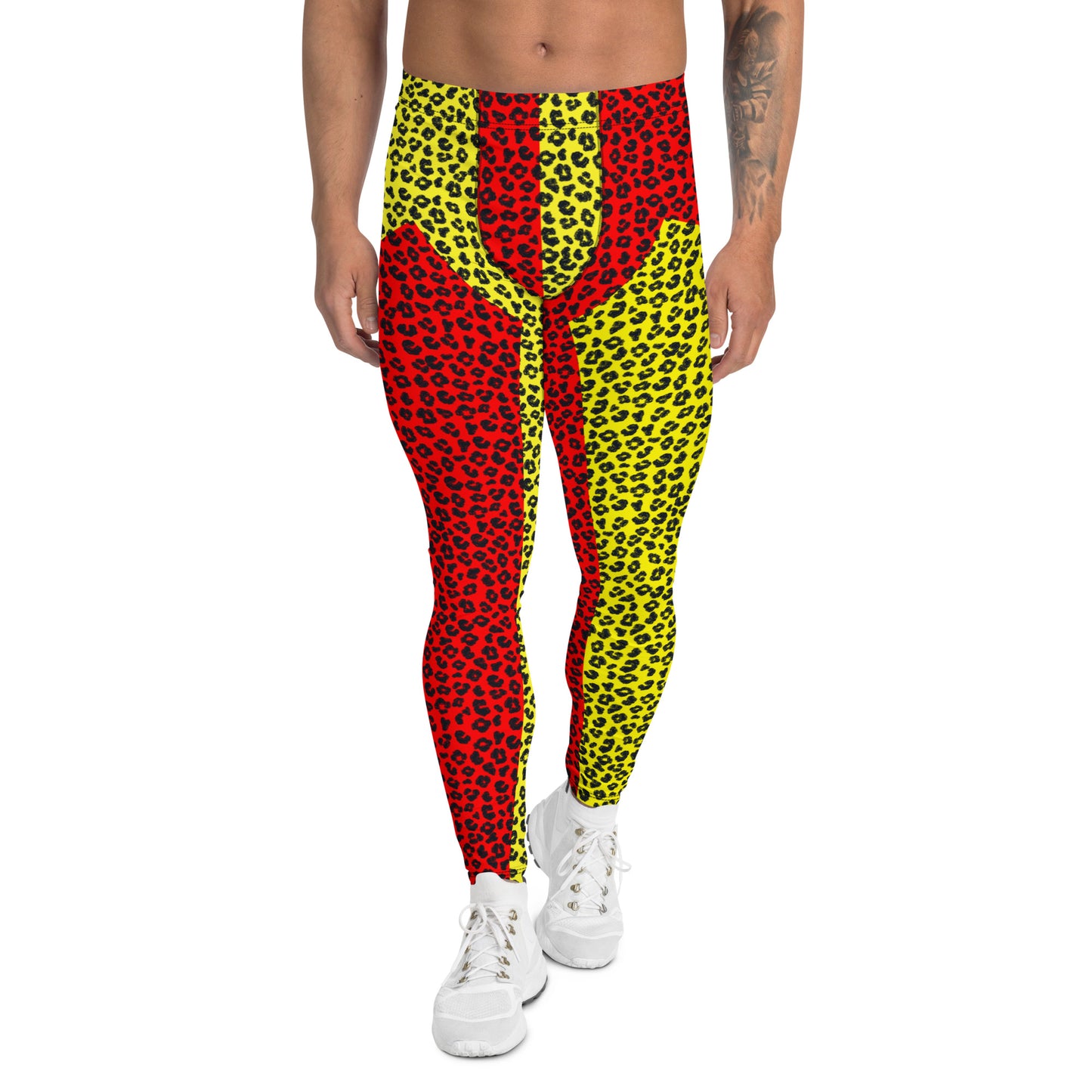 Leggings para hombre, piel de leopardo roja XS - Main Image