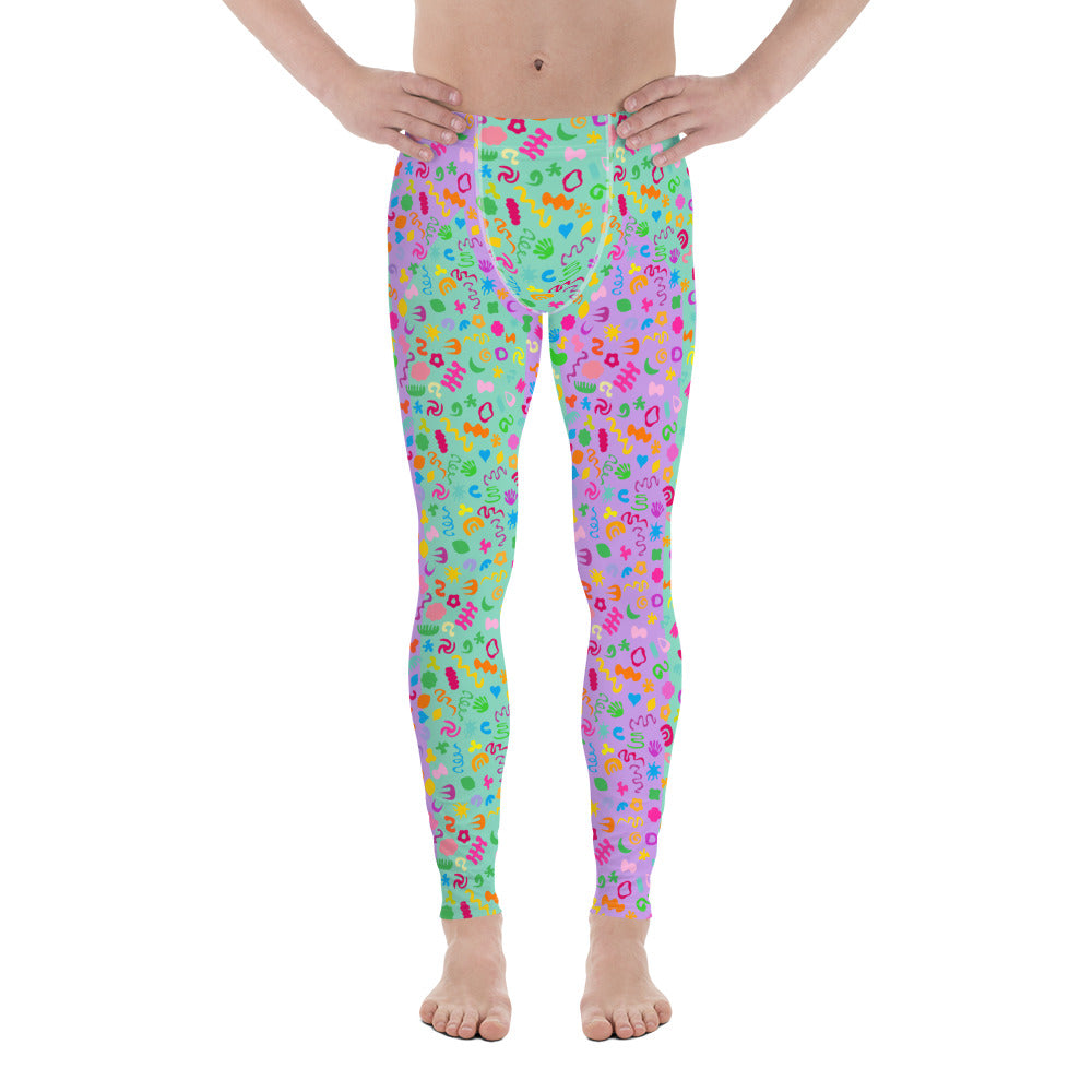 Mens Leggings, Clowncore Purple