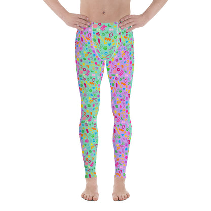 Mens Leggings, Clowncore Purple