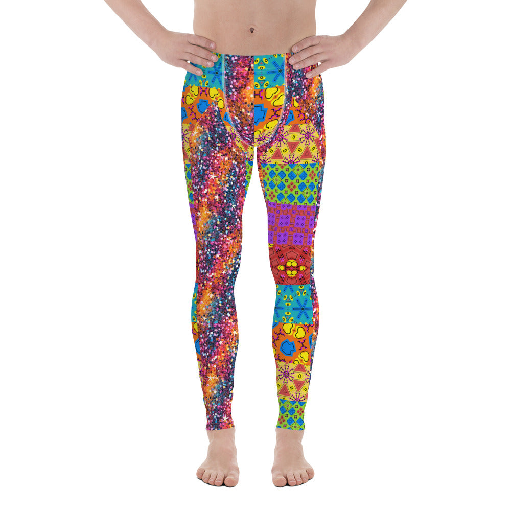 Herren Leggings, Kitsch Glitzer