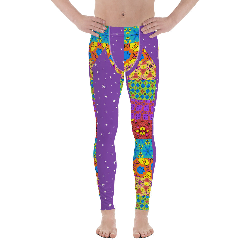 Leggings para hombre, morados, kitsch