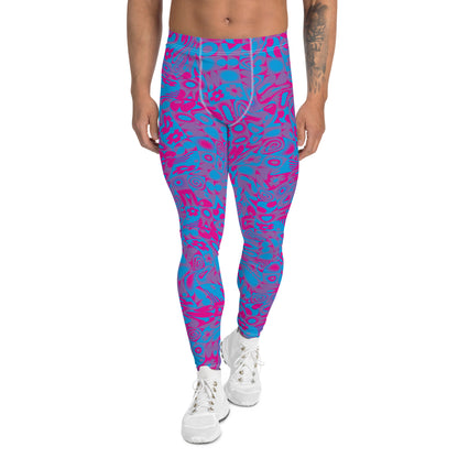 Leggings para hombre, diseño geométrico Glitchcore