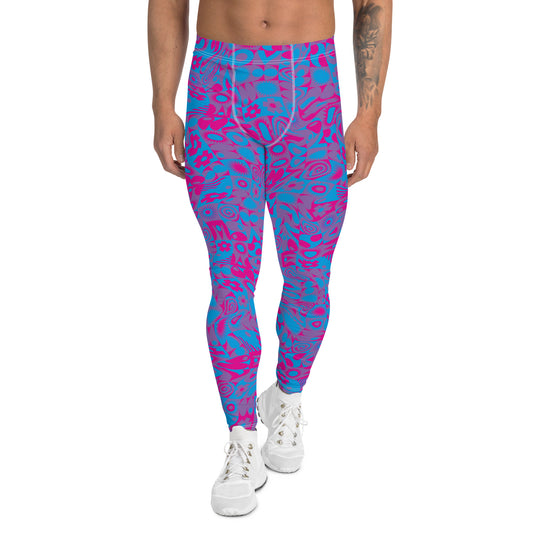 Herren Leggings, Geometrischer Glitchcore