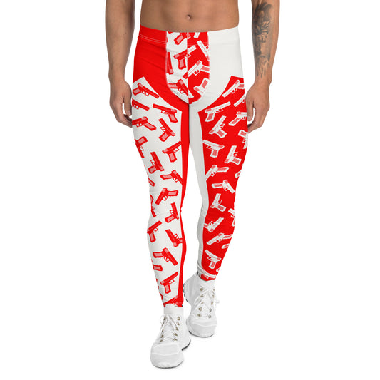 Mens Leggings, Toy Pistols Orange