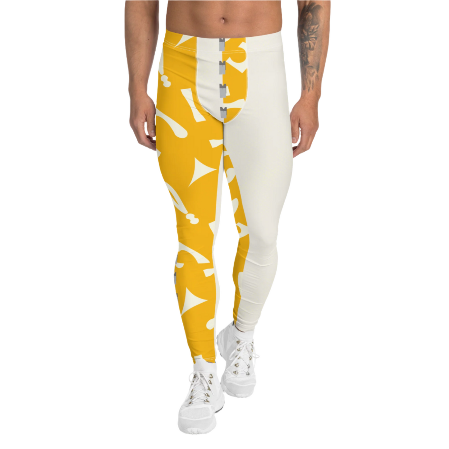 Leggings para hombre, remolinos de lucha libre profesional retro