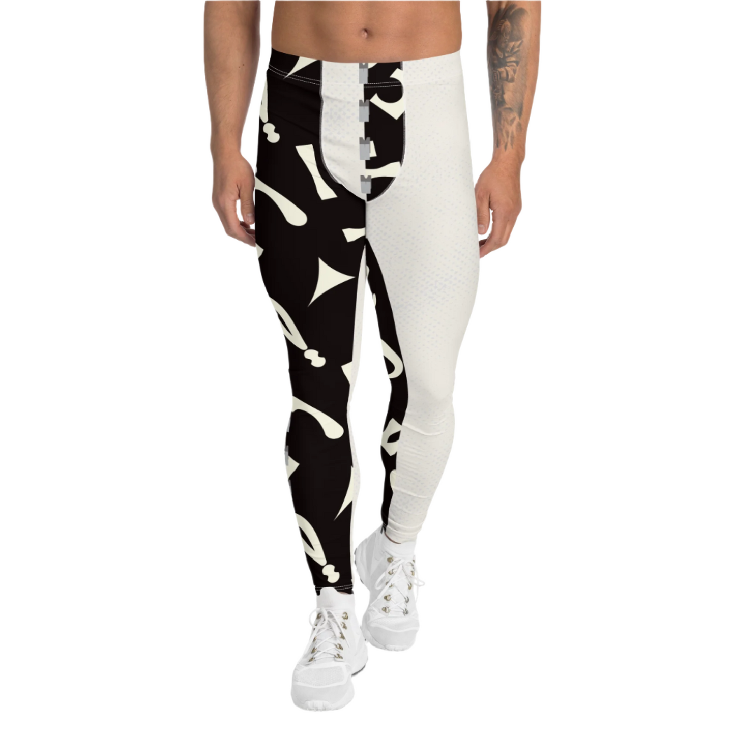 Leggings para hombre, remolinos de lucha libre profesional retro