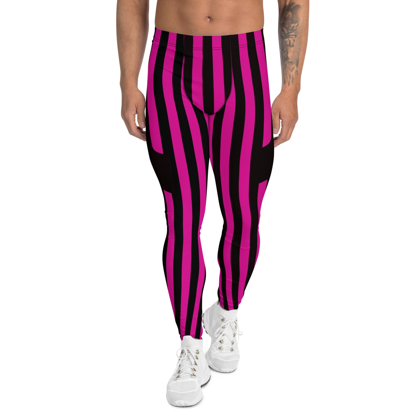 Herren Leggings, Gestreifter Bösewicht